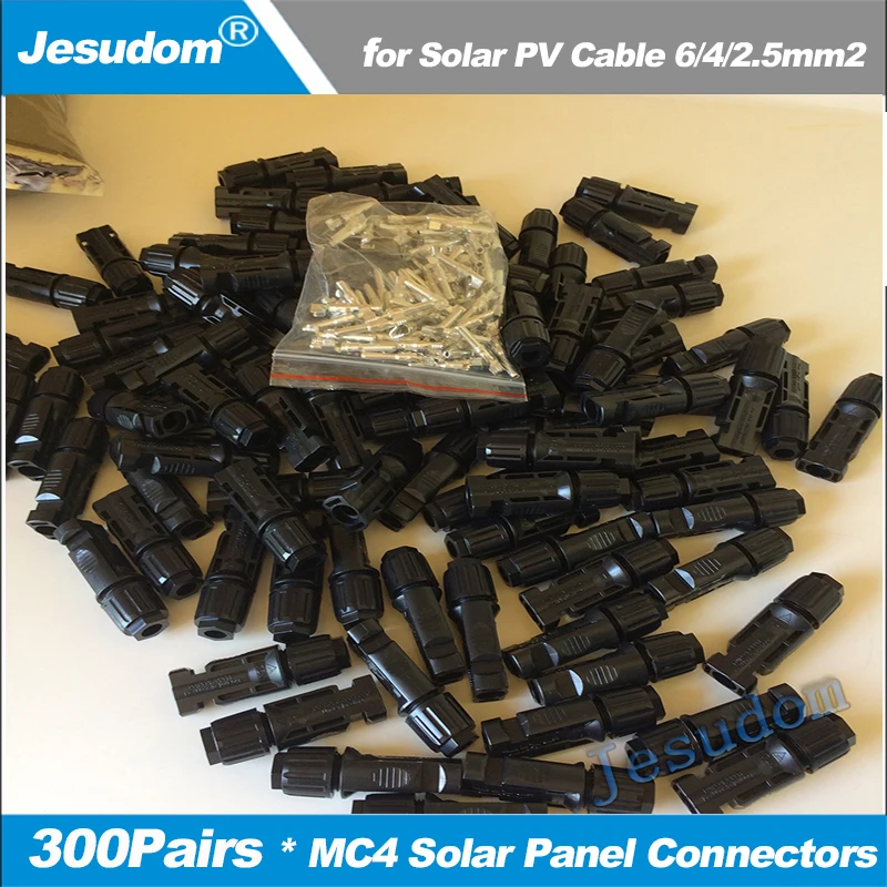300 Pairs/lot 600 Pieces TUV IP67 MC4 Solar PV Connector Female/Male 2.5/4/6 mm2 For Solar Photovoltaic Panel Connection
300 Pairs/lot 600 Pieces TUV IP67 MC4 Solar PV Connector Female/Male 2.5/4/6 mm2 For Solar Photovoltaic Panel Connection