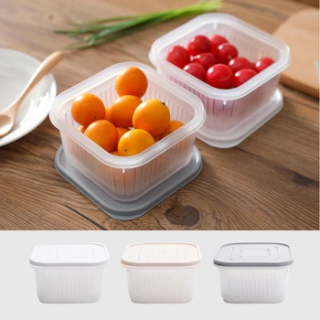 Tofok Kitchen Fridge Food Storage Box Double Layer Draining Case Transparent Square Vegetable Fruit Fresh Container With Lid
Tofok Kitchen Fridge Food Storage Box Double Layer Draining Case Transparent Square Vegetable Fruit Fresh Container With Lid