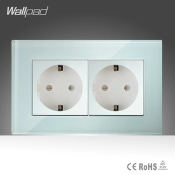 Double 16A EU Socket Wallpad White Crystal Glass EU European German Standard Wall Socket Free Shipping
Double 16A EU Socket Wallpad White Crystal Glass EU European German Standard Wall Socket Free Shipping