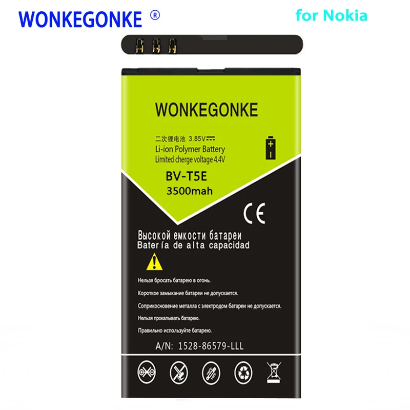 3500mah charging 100% WONKEGONKE BV-T5E battery for Nokia Lumia 950 RM-1104 RM-1106 RM-110 McLa BVT5E High quality
3500mah charging 100% WONKEGONKE BV-T5E battery for Nokia Lumia 950 RM-1104 RM-1106 RM-110 McLa BVT5E High quality