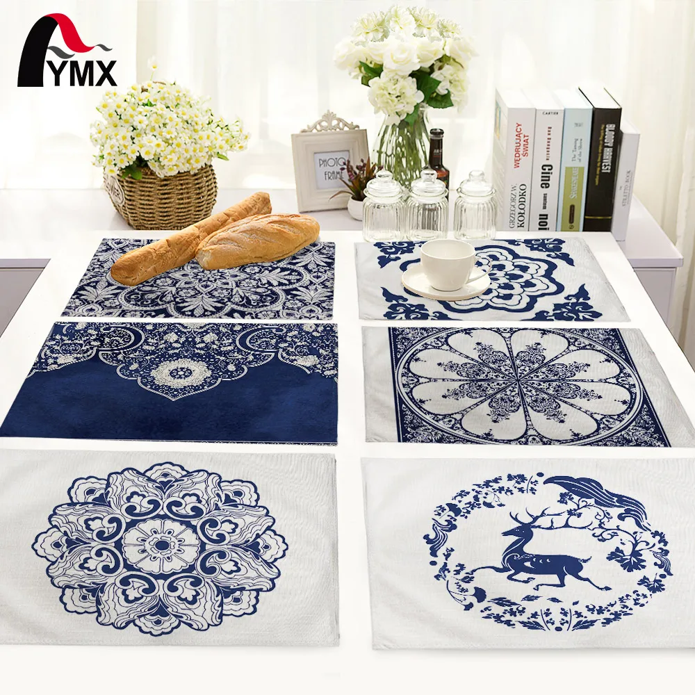 Chinese Style Blue and White Porcelain Table Mat Flower Pattern Home Kitchen Decoration Table Pads Table Napkin For Wedding Set
Chinese Style Blue and White Porcelain Table Mat Flower Pattern Home Kitchen Decoration Table Pads Table Napkin For Wedding Set