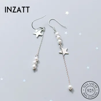 INZATT Asymmetry Real 925 Sterling Silver Chain Tassel Pearl Star Dangle Drop Earrings For Women Wedding Elegant Fashion jewelry
INZATT Asymmetry Real 925 Sterling Silver Chain Tassel Pearl Star Dangle Drop Earrings For Women Wedding Elegant Fashion jewelry