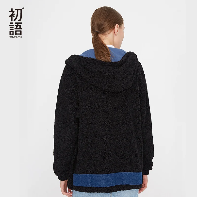 Toyouth Patchwork Embroidery Black Jacket Letter Casual Women Coat Loose Long Sleeve Outwear Female Coat Tops Chaqueta Mujer
Toyouth Patchwork Embroidery Black Jacket Letter Casual Women Coat Loose Long Sleeve Outwear Female Coat Tops Chaqueta Mujer