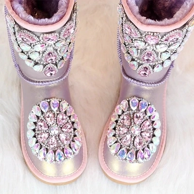 New Intrigue Purple Color Glitter Rhinestone Embellished Snow Boots Winter Flat Warm Plush Inside Med calf Crystal Boots Shoes
New Intrigue Purple Color Glitter Rhinestone Embellished Snow Boots Winter Flat Warm Plush Inside Med calf Crystal Boots Shoes