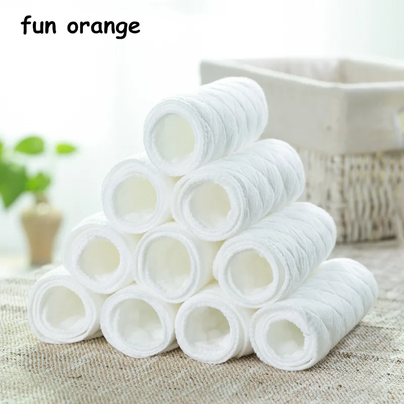 Fun Orange 20 pcs Three layers Health Cotton diapers Breathable Reusable Baby Cloth Diapers Washable Inserts Baby Care Products Fun Orange 20 pcs Three layers Health Cotton diapers Breathable Reusable Baby Cloth Diapers Washable Inserts Baby Care Products