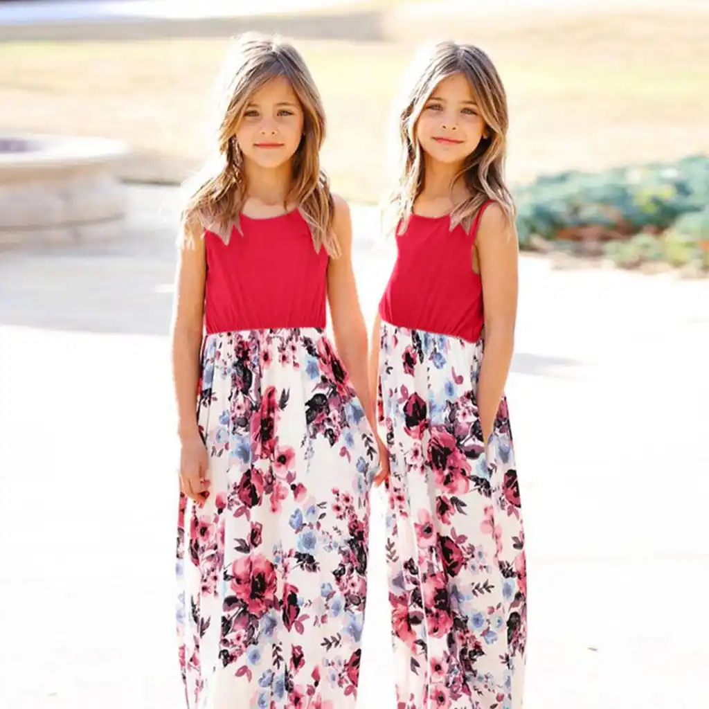 girls cotton maxi dress