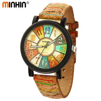 MINHIN Personality Women Fashion Quartz Watches Pattern Leather Strap Adjustable Wrist Bracelet Watch Reloj Mujer Gift
MINHIN Personality Women Fashion Quartz Watches Pattern Leather Strap Adjustable Wrist Bracelet Watch Reloj Mujer Gift