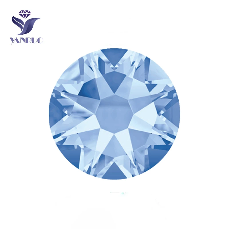 YANRUO 2088HF SS20 Lt. Sapphire 1440 шт 8 большой Маленький Стеклянный горный хрусталь кристалл