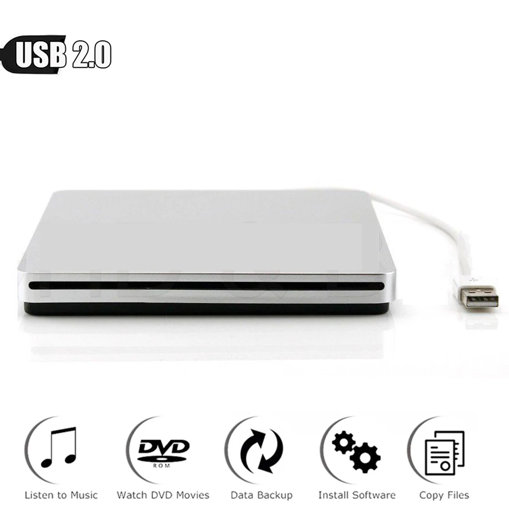 

for Apple Mac Mini Unibody Mid-2011 A1347 Dekstop USB 2.0 DVD SuperDrive 8X DVD-ROM Combo Player 24X CD Burner External Drive