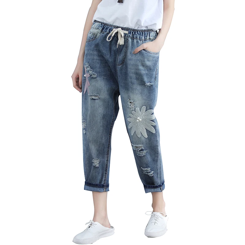 2019 Summer Women Fashion Korea Style Flower Embroidery Elastic Waist Hole Pockets Ankle Length Nylon Trousers Ulzzang Pants
2019 Summer Women Fashion Korea Style Flower Embroidery Elastic Waist Hole Pockets Ankle Length Nylon Trousers Ulzzang Pants