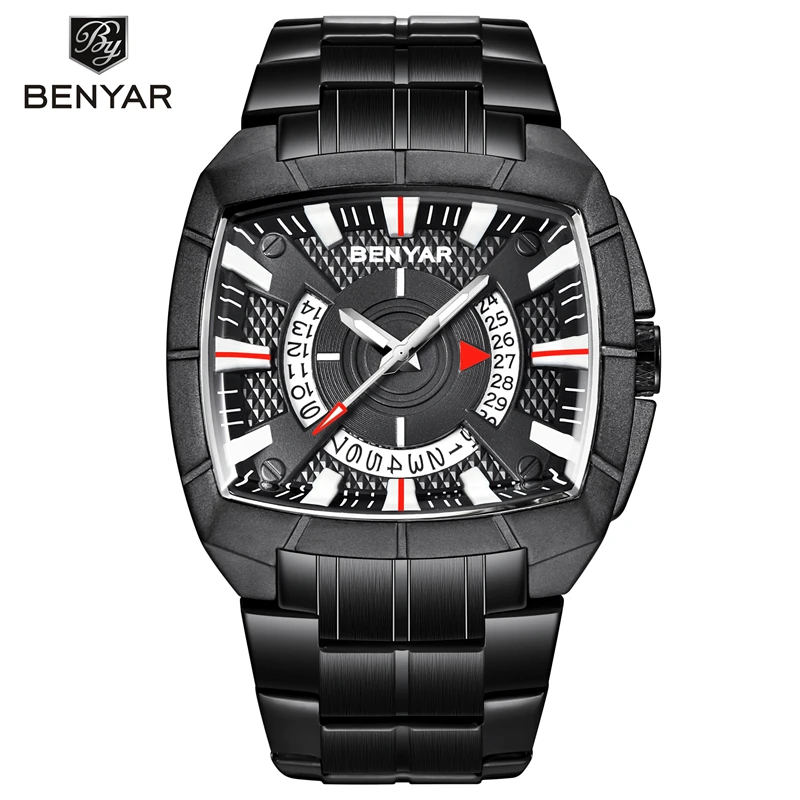 Relogio Masculino BENYAR Men's Military Quartz Wrist Watch Top Brand Luxury Waterproof Stainless Steel Watch Calendar Clock Man
Relogio Masculino BENYAR Men's Military Quartz Wrist Watch Top Brand Luxury Waterproof Stainless Steel Watch Calendar Clock Man
