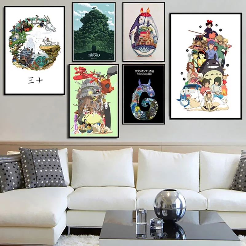 Home Decor Wall Art Canvas Painting Studio Ghibli Tribute Japan Anime Modern Prints Pictures Nordic Poster Living Room Modular
Home Decor Wall Art Canvas Painting Studio Ghibli Tribute Japan Anime Modern Prints Pictures Nordic Poster Living Room Modular