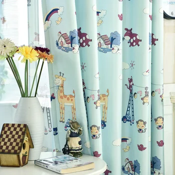 Blue Cartoon Window Decoration Bedroom Curtains for Children Boys Girls Cute Animal Monkey Giraffe Pattern Window Drapes for Kid
Blue Cartoon Window Decoration Bedroom Curtains for Children Boys Girls Cute Animal Monkey Giraffe Pattern Window Drapes for Kid