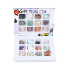 12 tipos de mistura mineral natural minério espécimes original pedra presente coleção (encaixotado)(China)