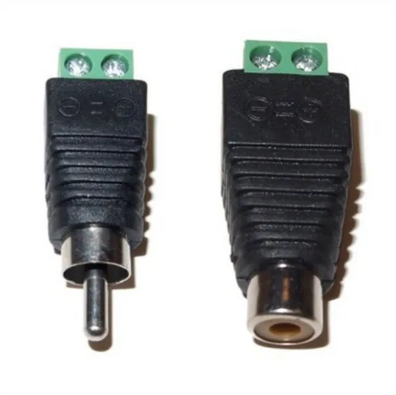 10Pairs CAT5 To Camera CCTV Video Balun RCA female+male jack AV Screw Terminal Connector, RCA MF to terminal Block
10Pairs CAT5 To Camera CCTV Video Balun RCA female+male jack AV Screw Terminal Connector, RCA MF to terminal Block