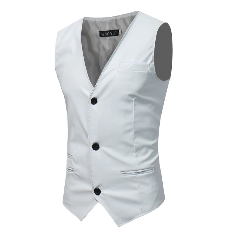 Autumn Tops Men's suit vest Waistcoats New Arrivals smart Casual style solid color sleeveless gentleman PU leather Vest men XXL
Autumn Tops Men's suit vest Waistcoats New Arrivals smart Casual style solid color sleeveless gentleman PU leather Vest men XXL