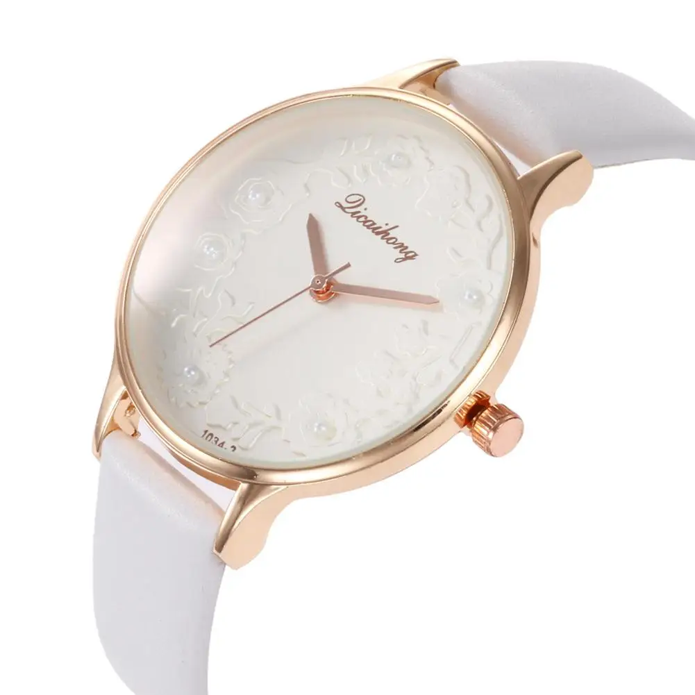2018 Popular Brand Luxury Fashion Women Round Dial Flower Embossed Faux Pearl Analog Quartz Wrist Watch
2018 Popular Brand Luxury Fashion Women Round Dial Flower Embossed Faux Pearl Analog Quartz Wrist Watch
