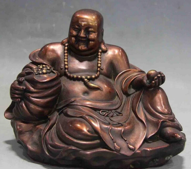 bi003862 China Buddhism Red Copper Bronze Lucky Wealth Maitreya Rohan Monk Buddha Statue
bi003862 China Buddhism Red Copper Bronze Lucky Wealth Maitreya Rohan Monk Buddha Statue