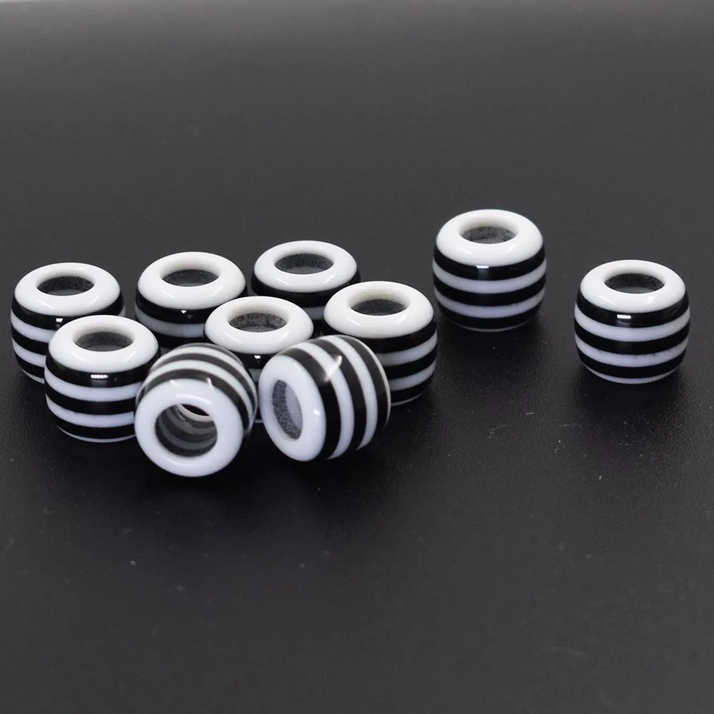 New 20pcs 12mm Mix Black and White Stripe Zebra Color Big Hole Resin Beads Fit European Bracelet DIY
New 20pcs 12mm Mix Black and White Stripe Zebra Color Big Hole Resin Beads Fit European Bracelet DIY