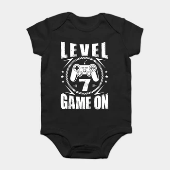 Baby Onesie Baby Bodysuits kid t shirt Funny novelty Kids Level 7 Game ON Birthday Gamer cool
Baby Onesie Baby Bodysuits kid t shirt Funny novelty Kids Level 7 Game ON Birthday Gamer cool