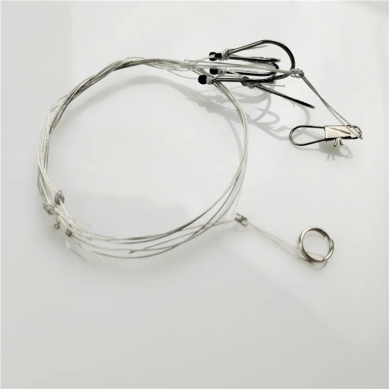 Hot Selling Stainless Steel Fishing Rigs Wire Leader 5 small hooks Swivel String Hook 8# -11# Fishing Tackle Accessories
Hot Selling Stainless Steel Fishing Rigs Wire Leader 5 small hooks Swivel String Hook 8# -11# Fishing Tackle Accessories