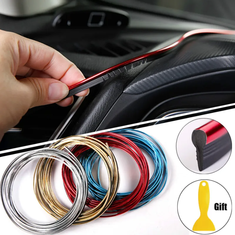 5 Meter Car Side Rein PVC decorative tape Auto dash panel trim strip automotive center stack Side moulding decoration strip
5 Meter Car Side Rein PVC decorative tape Auto dash panel trim strip automotive center stack Side moulding decoration strip