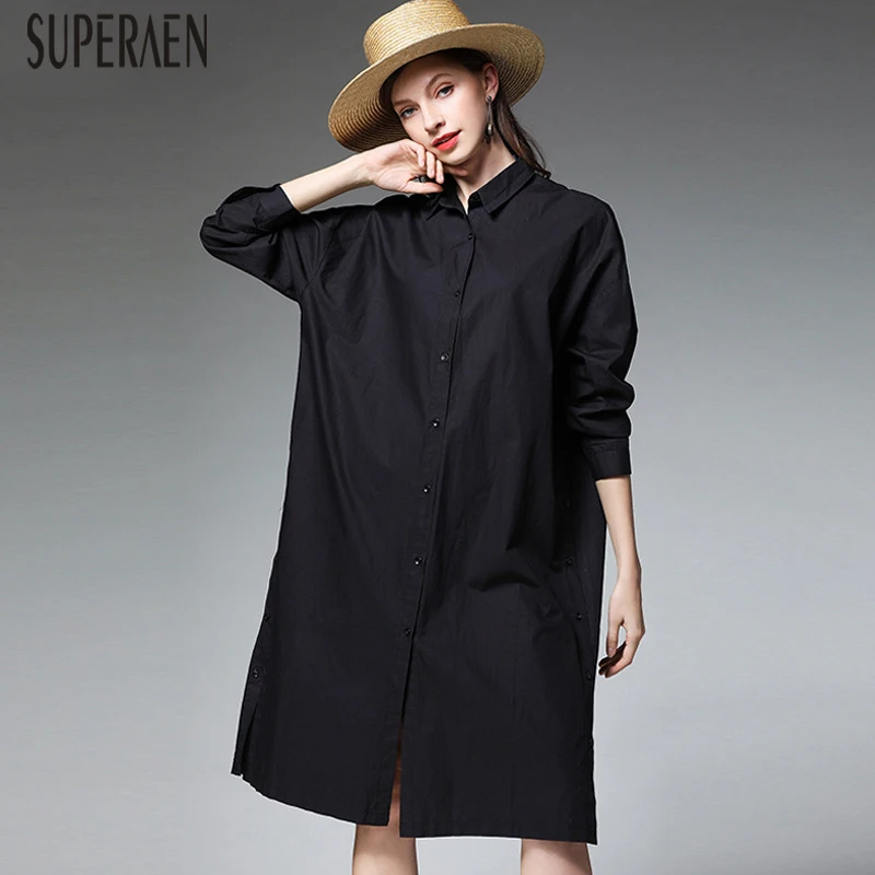 SuperAen Cotton Shirt Female 2019 Spring New Fashion Loose Pluz Size Blouses and Tops Female Solid Color Casual Women Clothing
SuperAen Cotton Shirt Female 2019 Spring New Fashion Loose Pluz Size Blouses and Tops Female Solid Color Casual Women Clothing