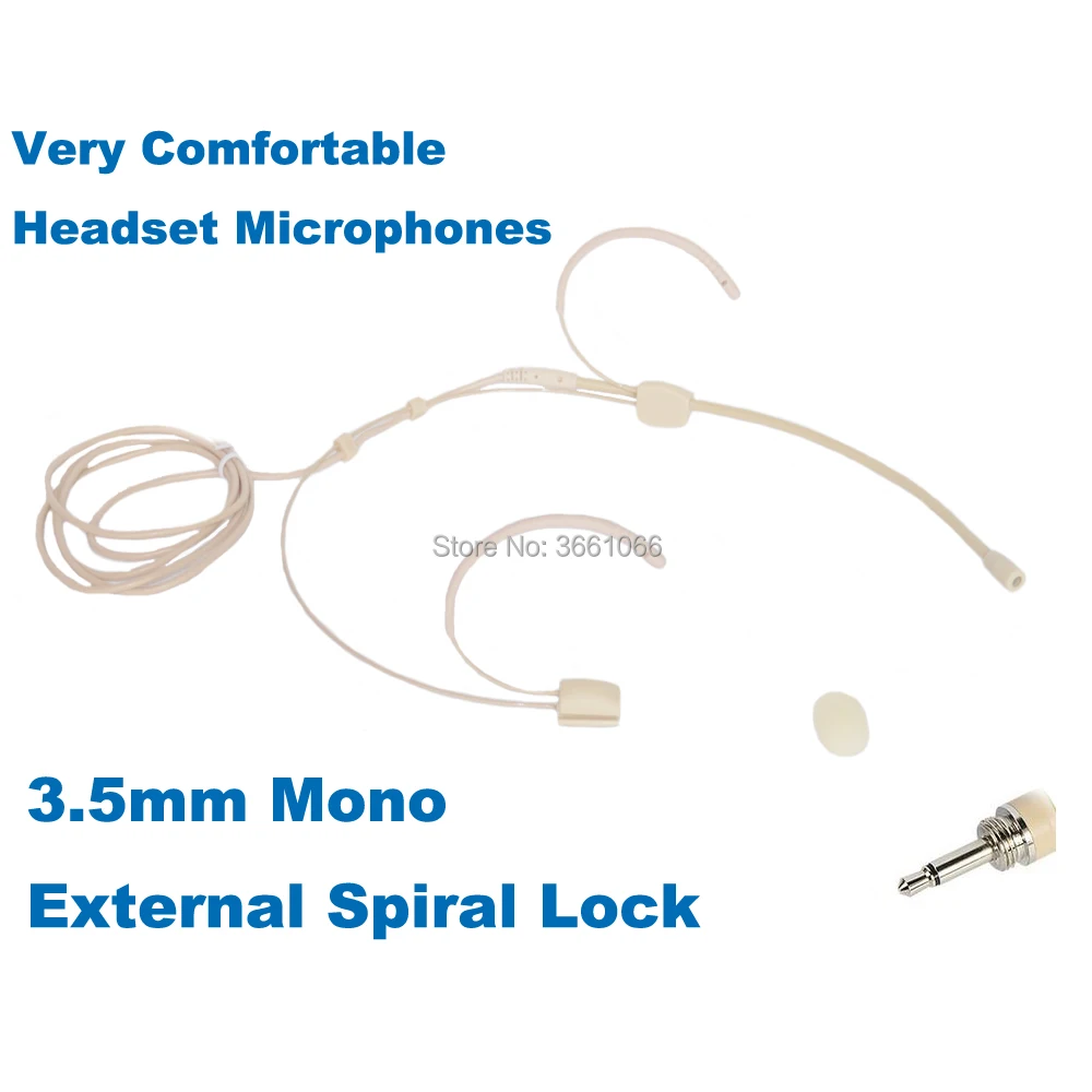 Pro Headset Headworn LY-004 Microphone Omidirectional Condenser External Spiral Lock 3.5mm Mono Connector
Pro Headset Headworn LY-004 Microphone Omidirectional Condenser External Spiral Lock 3.5mm Mono Connector