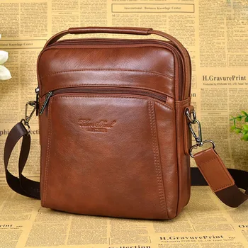New fashion Men's Genuine Leather Bag Shoulder Crossbody Messenger Bag High Quality trend man Business 8-inch tablet Handbags
New fashion Men's Genuine Leather Bag Shoulder Crossbody Messenger Bag High Quality trend man Business 8-inch tablet Handbags