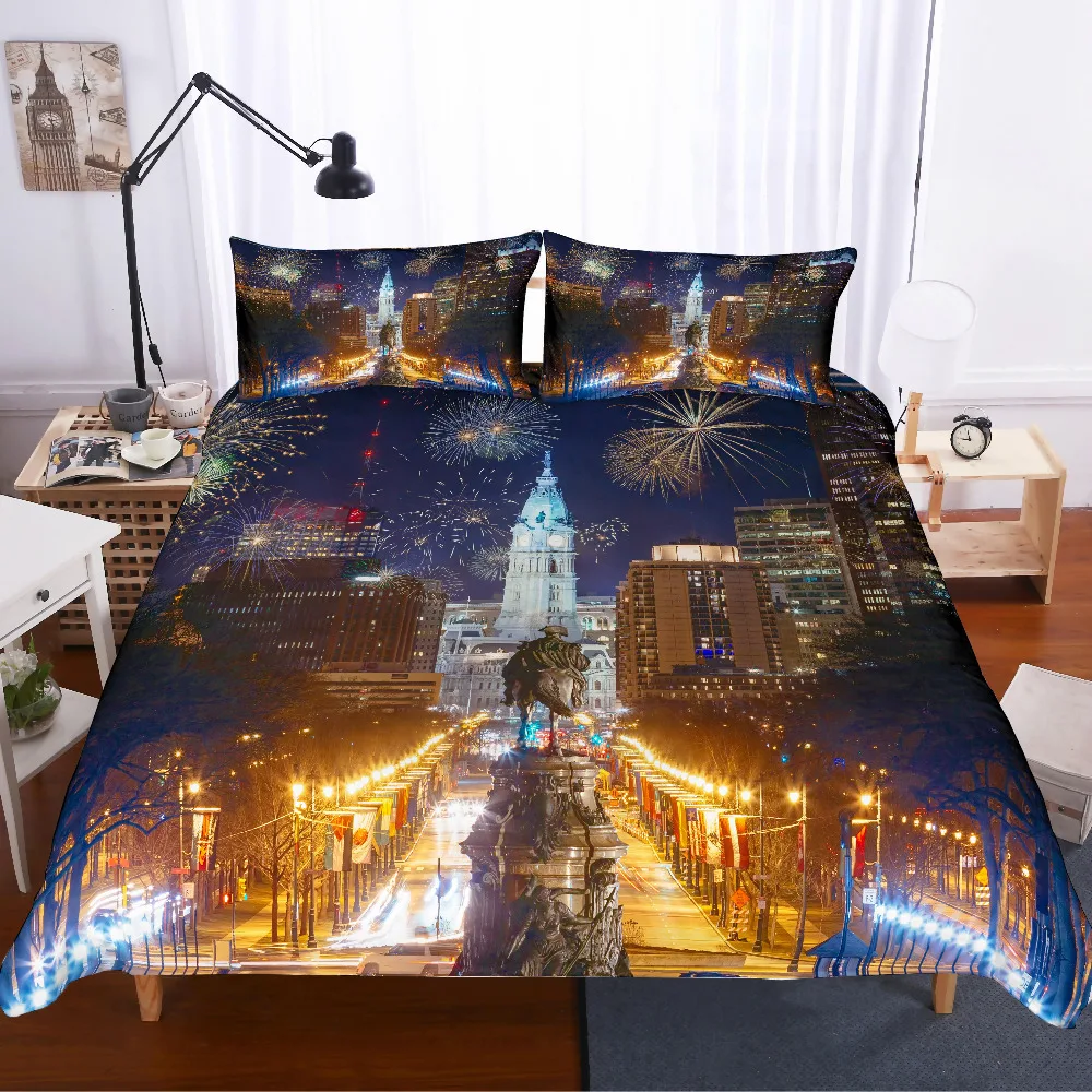 3D print Bedding set City Philadelphia Fireworks frinds' gift bedding sheet Duvet cover set Home Textiles
3D print Bedding set City Philadelphia Fireworks frinds' gift bedding sheet Duvet cover set Home Textiles