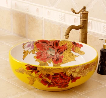 China Jingdezhen factory direct color glazed artistic ceramic washing basin Bathroom Vessel Sinks Round counter top vessel sink
China Jingdezhen factory direct color glazed artistic ceramic washing basin Bathroom Vessel Sinks Round counter top vessel sink