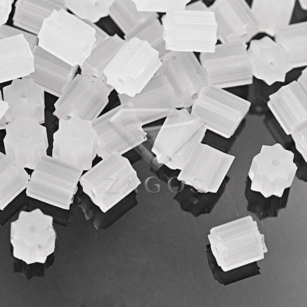 400 шт. белая резина 4x3 5x3 5 мм восьмиугольная форма ушные серьги фурнитура для