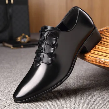 OSCO Fashion Leather Mens Dress Shoes Formal Business Male Shoes Classic Slip On Pointed Toe Low Heel Party Footwear
OSCO Fashion Leather Mens Dress Shoes Formal Business Male Shoes Classic Slip On Pointed Toe Low Heel Party Footwear
