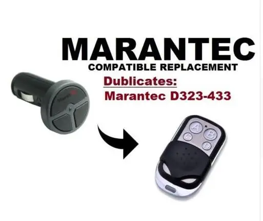 Marantec Command 131 Garage Door/Gate Remote Replacement/Duplicator Remote duplicator 433.92mhz
Marantec Command 131 Garage Door/Gate Remote Replacement/Duplicator Remote duplicator 433.92mhz