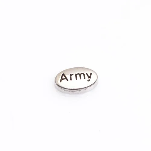 Серебряная армия Плавающие Подвески медальон FC0147 10 шт./лот | Украшения и