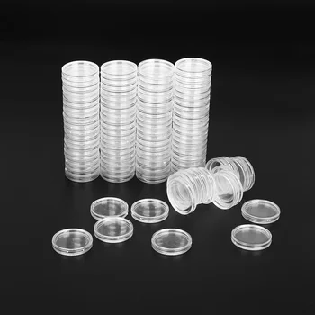 100Pcs/Box Home Decor Coin Box Clear 25mm Round Boxed Holder Plastic Storage Capsules Display Cases Organizer Collectibles Gifts
100Pcs/Box Home Decor Coin Box Clear 25mm Round Boxed Holder Plastic Storage Capsules Display Cases Organizer Collectibles Gifts