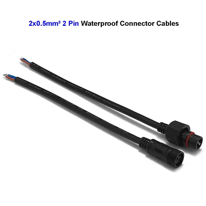 2 Core Waterproof Connector Power Cable 2 Pin 0.5mm Wire For 5050 Bar Lights Battery Pack Case Outdoor Light Project Lamp
2 Core Waterproof Connector Power Cable 2 Pin 0.5mm Wire For 5050 Bar Lights Battery Pack Case Outdoor Light Project Lamp
