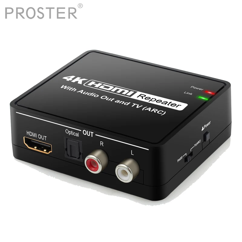 Proster 4K x 2K HDMI to HDMI Converter with ARC Function HDMI Audio Splitter Adapter Optical TOSLINK SPDIF + L/R Stereo Output
Proster 4K x 2K HDMI to HDMI Converter with ARC Function HDMI Audio Splitter Adapter Optical TOSLINK SPDIF + L/R Stereo Output