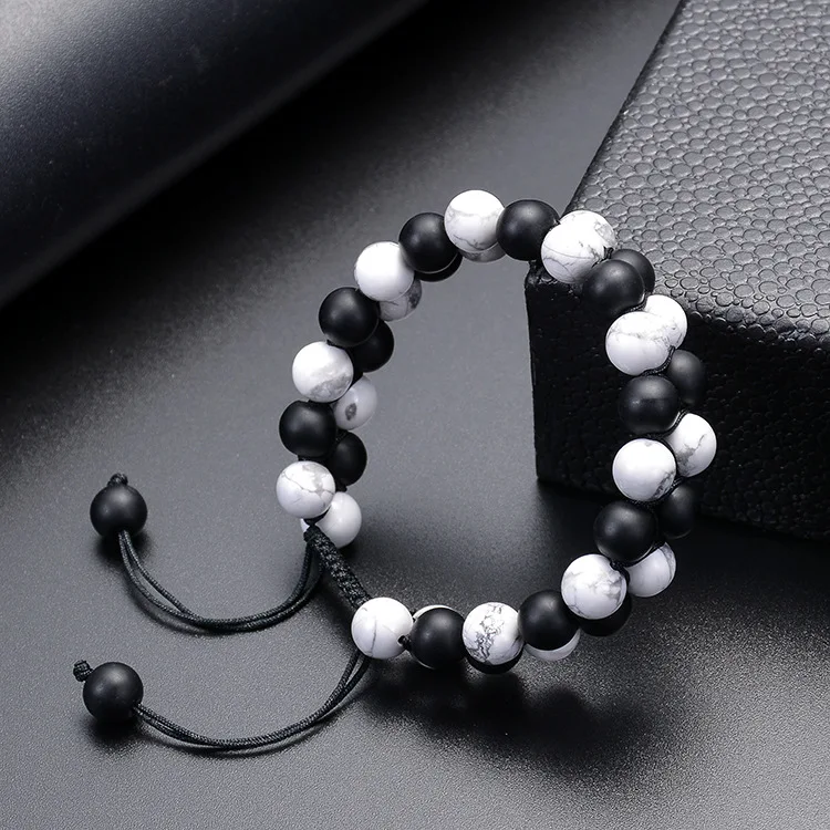 Pulseras Double Bracelets Men Chakra For Women Natural Black White Matte Yoga Bracelet Fashion Jewelry Drop shipping Jewellery
Pulseras Double Bracelets Men Chakra For Women Natural Black White Matte Yoga Bracelet Fashion Jewelry Drop shipping Jewellery