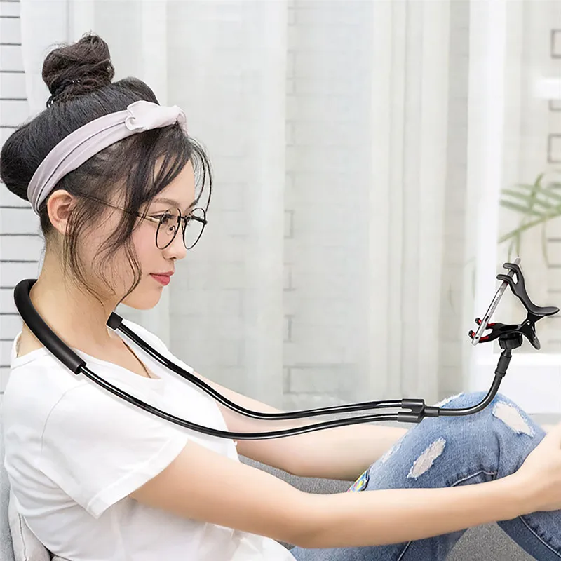 Universal Lazy Hanging Neck Mobile Phone Holder 360 Degree Rotation Flexible Support Bracket Stand For iPhone Tablet
Universal Lazy Hanging Neck Mobile Phone Holder 360 Degree Rotation Flexible Support Bracket Stand For iPhone Tablet