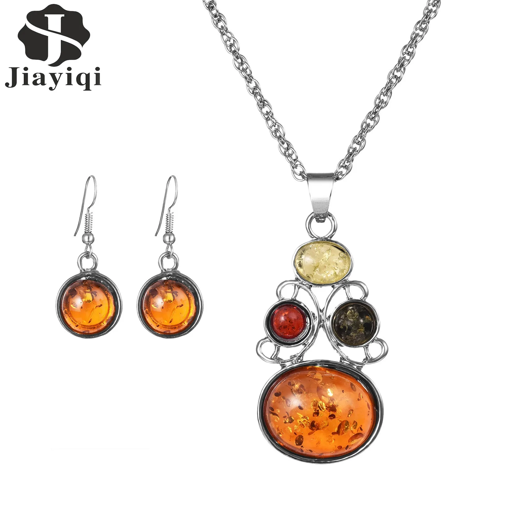 New 2017 Resin Pendant Necklace Earrings Jewelry Sets For Women Antique Silver Plated Fashion Jewelry Party Birthday Gift
New 2017 Resin Pendant Necklace Earrings Jewelry Sets For Women Antique Silver Plated Fashion Jewelry Party Birthday Gift