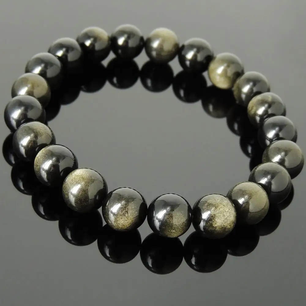 free shipping Handmade Men's Bracelet Golden Obsidian 10mm Natural stone DIY-KAREN 999M
free shipping Handmade Men's Bracelet Golden Obsidian 10mm Natural stone DIY-KAREN 999M