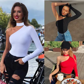 Cotton Halter one-shoulder Sexy Bodysuit Women New Fashion Autumn Spring Solid Bodycon Casual Body
Cotton Halter one-shoulder Sexy Bodysuit Women New Fashion Autumn Spring Solid Bodycon Casual Body