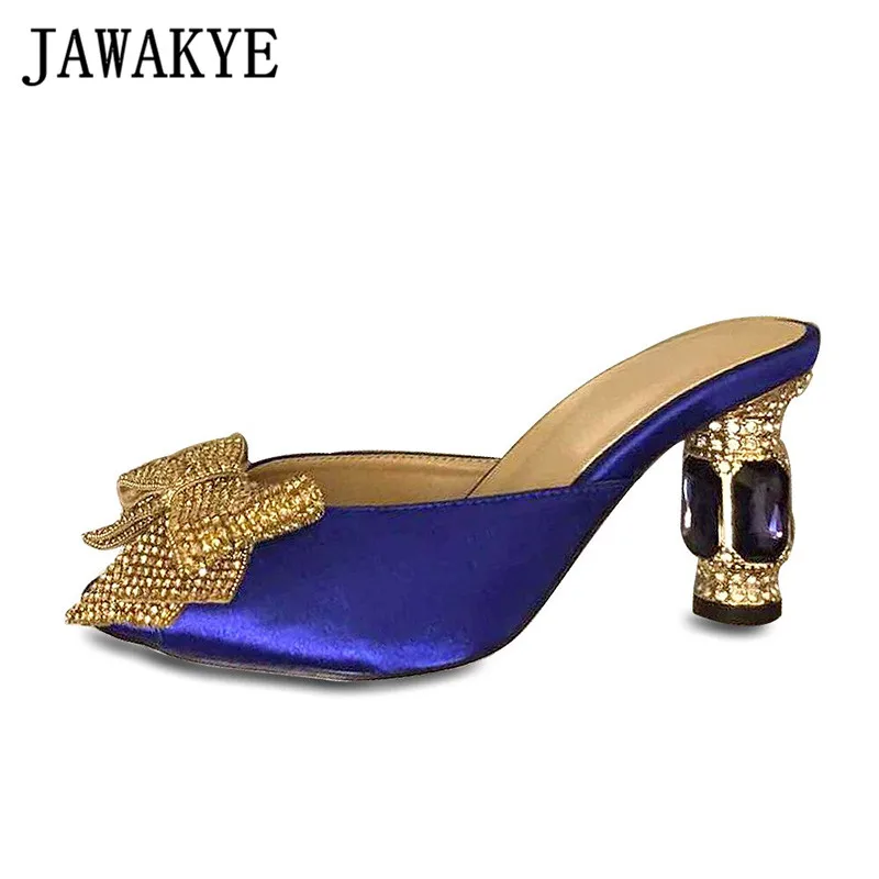 Sweet Crystal Studded Bowknot High Heels Slippers Women Open Toe Jeweled Strange High Heels Shoes Summer Beach Shoes For Women
Sweet Crystal Studded Bowknot High Heels Slippers Women Open Toe Jeweled Strange High Heels Shoes Summer Beach Shoes For Women