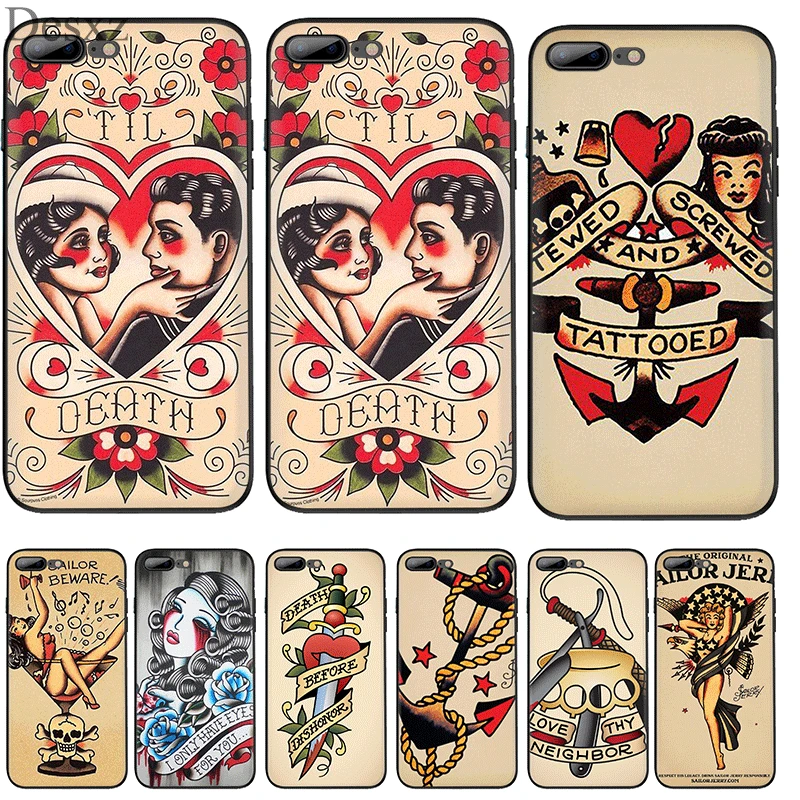 Silicone Tpu Phone Case Sailor Jerry Tattoo 06 for iPhone 11 Pro X XS Max XR iPhone 6 6s 7 8 Plus 5 5s SE Protection Cover
Silicone Tpu Phone Case Sailor Jerry Tattoo 06 for iPhone 11 Pro X XS Max XR iPhone 6 6s 7 8 Plus 5 5s SE Protection Cover