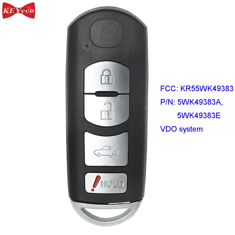 KEYECU for Mazda 6 2009 2010 2011 2012 2013 Keyless Entry Remote Car Key Fob VDO System Push To Start 4 Button
KEYECU for Mazda 6 2009 2010 2011 2012 2013 Keyless Entry Remote Car Key Fob VDO System Push To Start 4 Button
