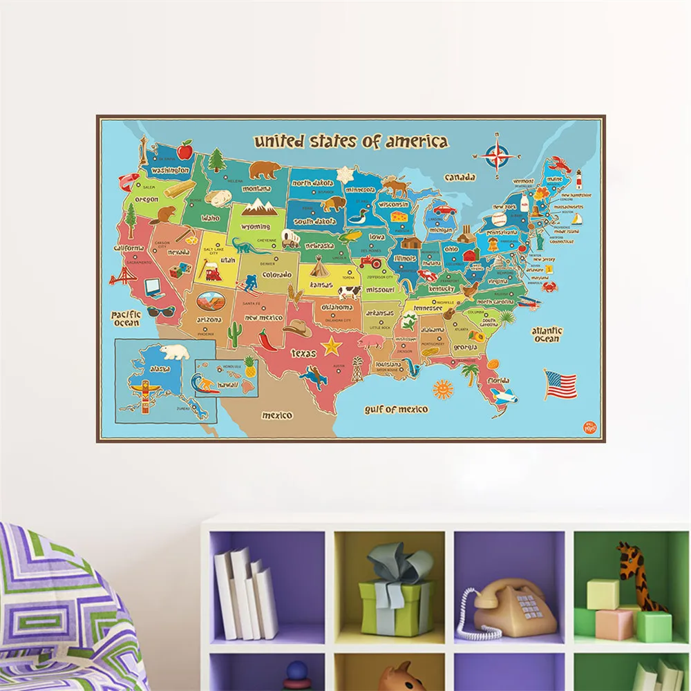 creative newest Map Of American USA SIGN home decal wall sticker living room sofa school background wall art for kids room study
creative newest Map Of American USA SIGN home decal wall sticker living room sofa school background wall art for kids room study