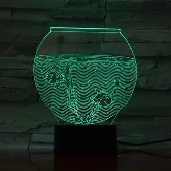 Goldfish bowl LED Night light 3D illusion lamp Touch Switch Luminaria Novelty Colorful Desk Lampen Lovely Kids Children Lighting
Goldfish bowl LED Night light 3D illusion lamp Touch Switch Luminaria Novelty Colorful Desk Lampen Lovely Kids Children Lighting