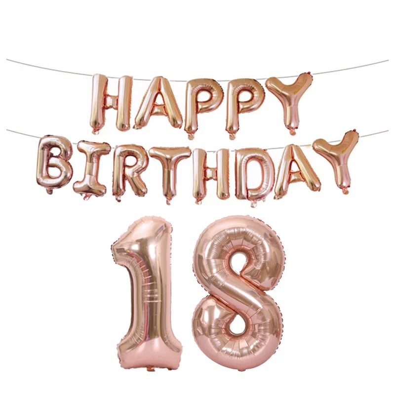 40 Inch Rose Gold Digital Aluminum Film Balloon Set, Happy Birthday Letter Ballons for Birthday Party Backgroud Decoration
40 Inch Rose Gold Digital Aluminum Film Balloon Set, Happy Birthday Letter Ballons for Birthday Party Backgroud Decoration