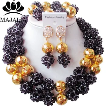 Majalia Classic Nigerian Wedding African Jewelry Set Dark purple Crystal Bead Necklace Bride Jewelry Sets Free Shipping 2JS047
Majalia Classic Nigerian Wedding African Jewelry Set Dark purple Crystal Bead Necklace Bride Jewelry Sets Free Shipping 2JS047